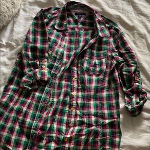 Tommy Hilfiger plaid button up shirt